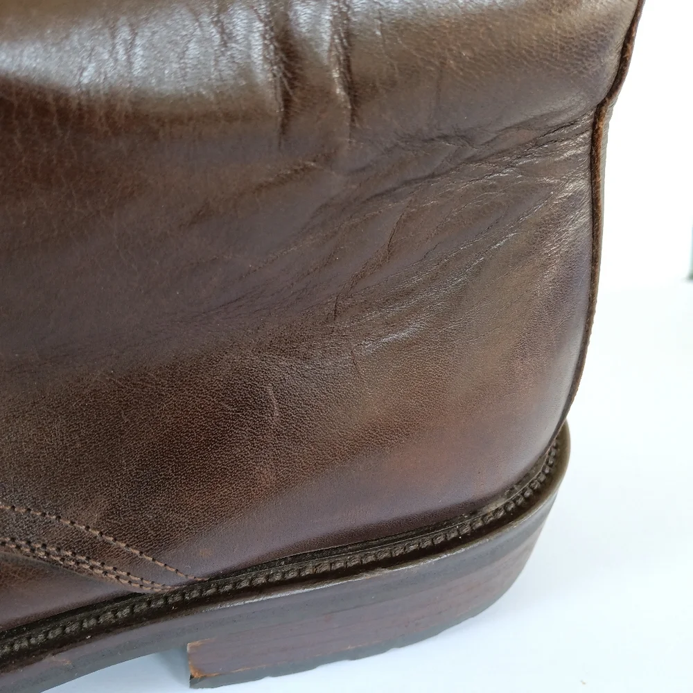 GORDON RUSH Dark Brown Leather Chukka w/ Rubber Sole  EU 45/US12